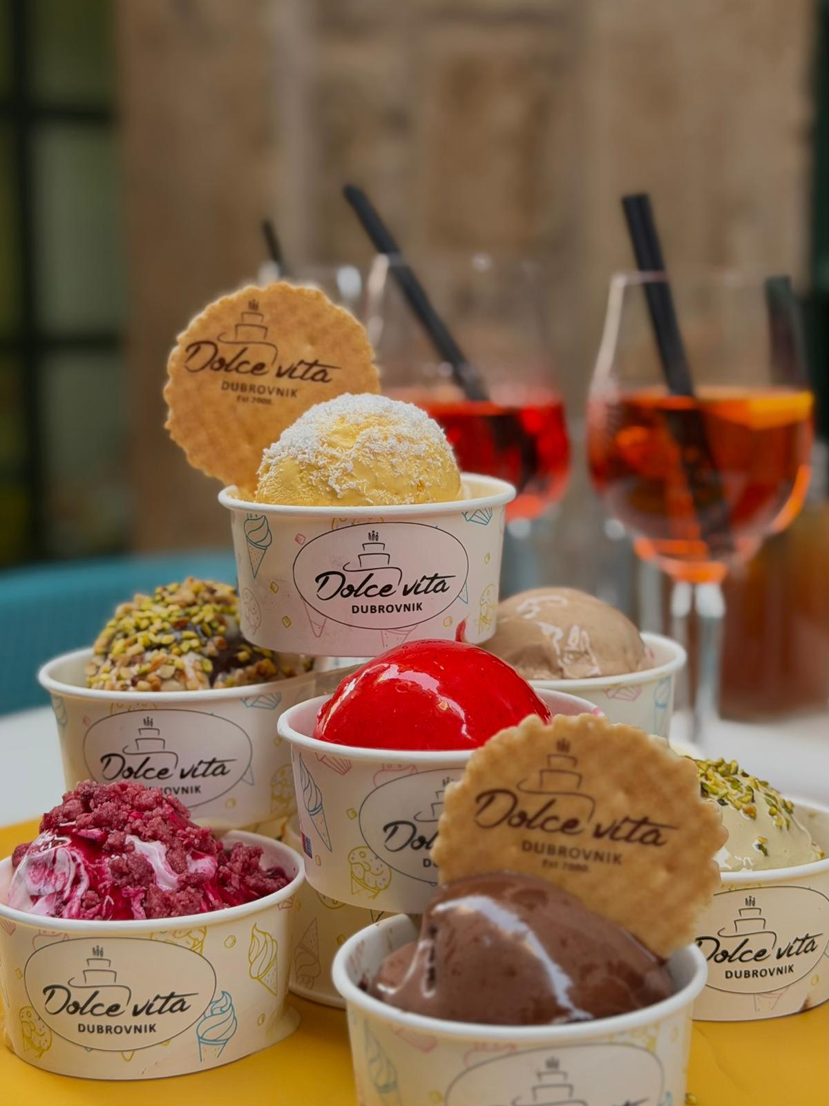 Ice cream cups at an event